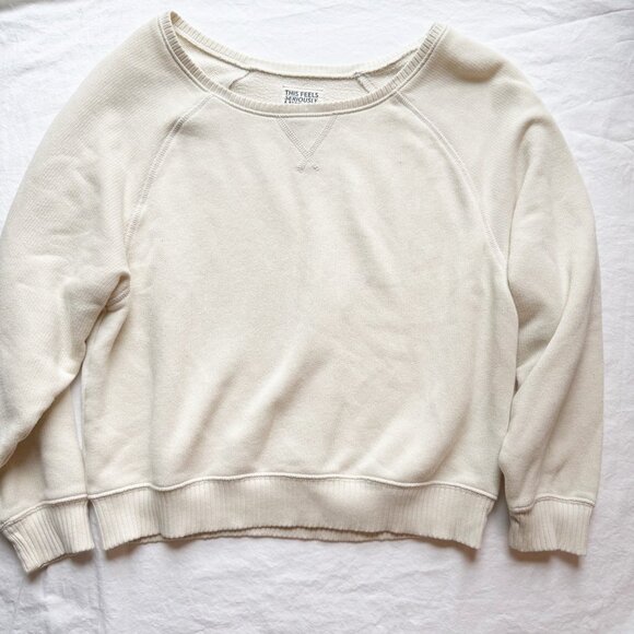 American Eagle Womens Beige Pullover Sweatshirt S/P - Picture 1 of 8